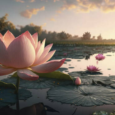 pink-lotus-flower-middle-pond-with-cyan-water-warm-lighting-scaled-e1714899055821.jpg